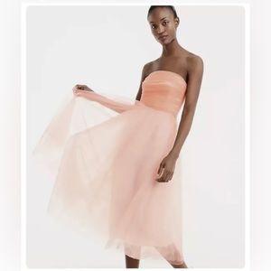 JCrew New!! Light Pink strapless tulle dress sz 6